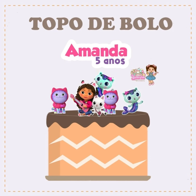Kit Festa Só Um Bolinho A CASA MAGICA DA GABI - Decoração de Festa