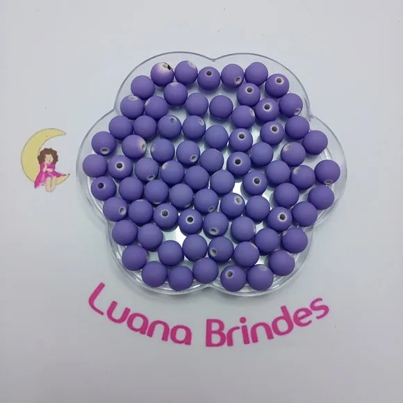 Bola Emborrachada Lilás 10mm Pct 50 Unidades