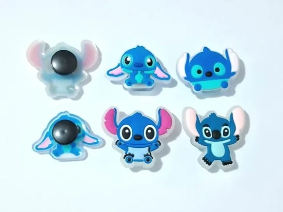 Pins de Crocs Stitch Florescente Pacote com 4 Unidades