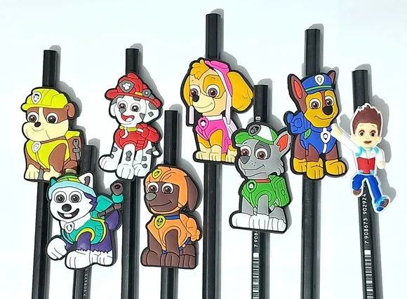 Ponteira P/lápis Patrulha Canina 5cm Pcts com 7 Unidades