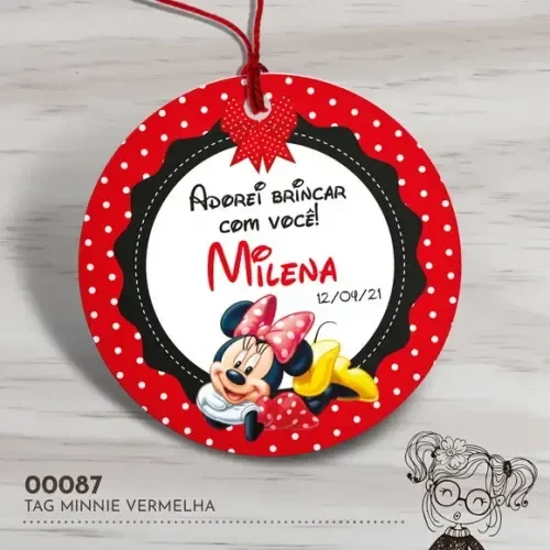 Tag Redonda Minnie - 00087