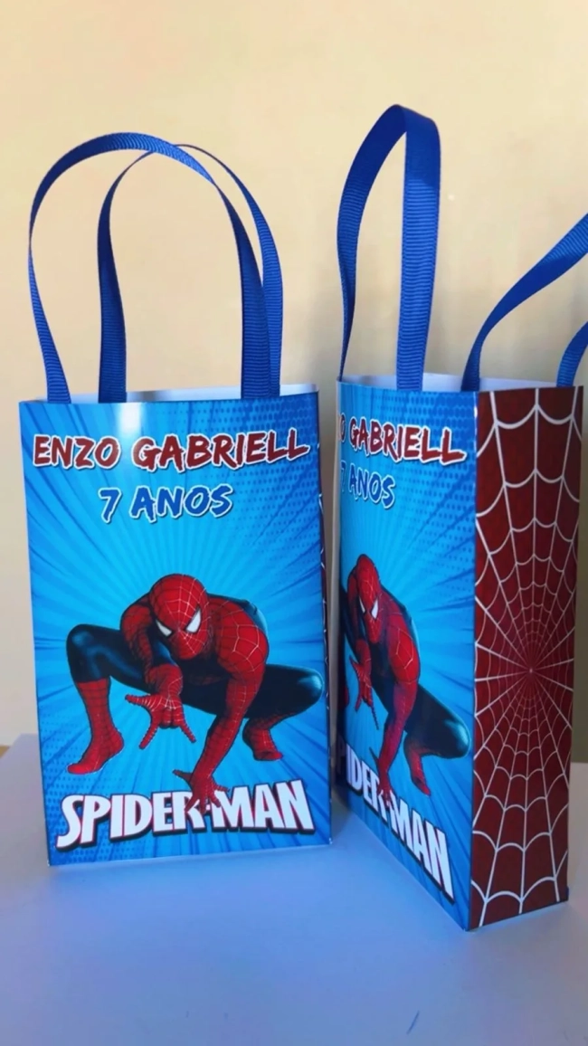Sacolinhas Personalizadas Homem Aranha Lembrancinhas Para Aniversário