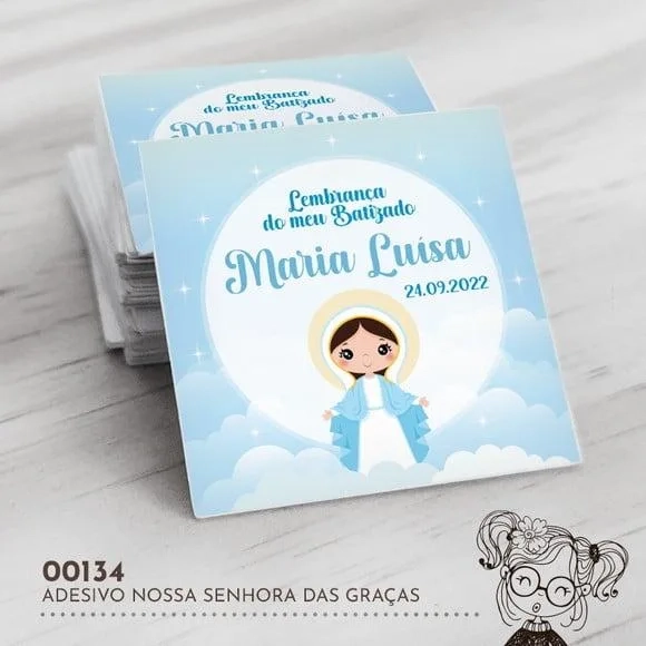 Adesivo Quadrado Nossa Senhora das Graças - 00134