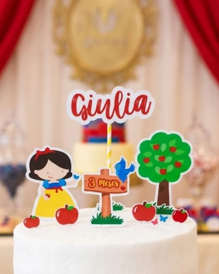Arquvo de Corte Topo de Bolo Branca de Neve