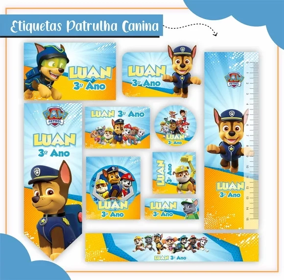 60 Etiquetas Escolares Personalizadas Prova D'agua