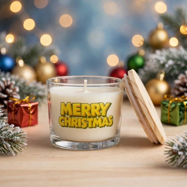 Vela Aromática no Copo Personalizada Natal Piu Piu e Frajola - Trabalhamos com outros temas - Informar  tema no chat