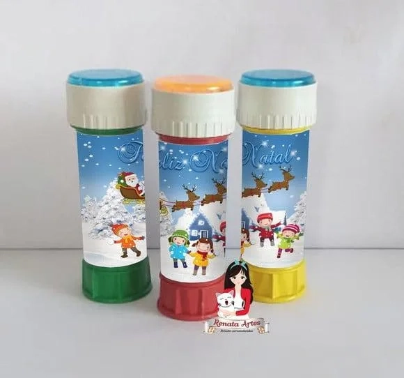 Bolinha de Sabão Personalizada de Natal