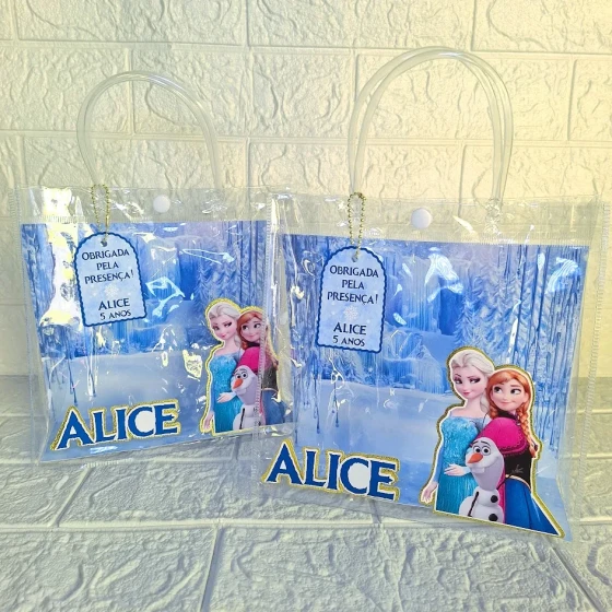 Sacola Pvc Transparente - Frozen