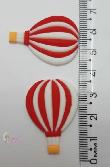 Apliques Carrinho de Bebê e Balão de borracha - pct c/8 unid