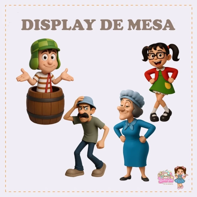 Kit Festa Só Um Bolinho TURMA DO CHAVES - Decoração de Festa