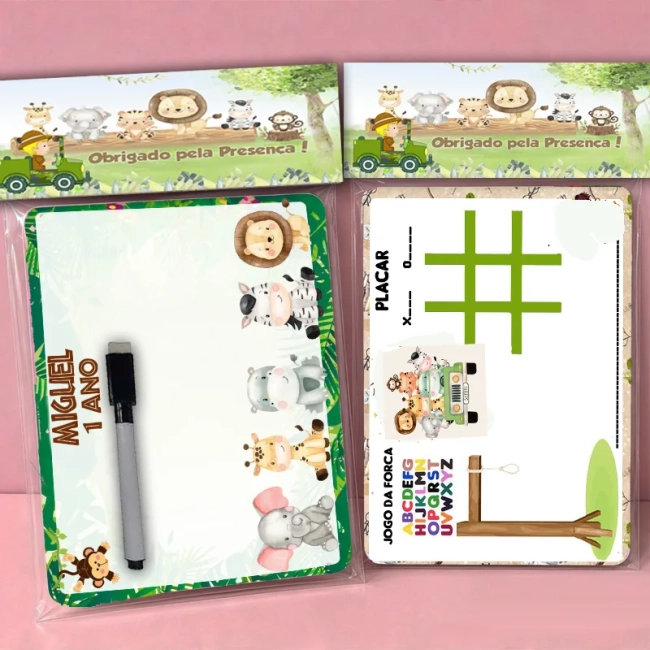 Lousa Magica Personalizada lembrancinhas Safari