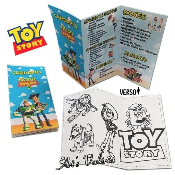 Cardápio Toy Story