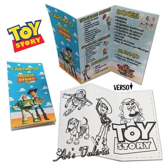 Cardápio Toy Story