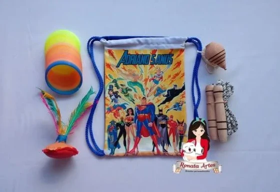 Mochila Boa Infância Tema Liga da Justiça