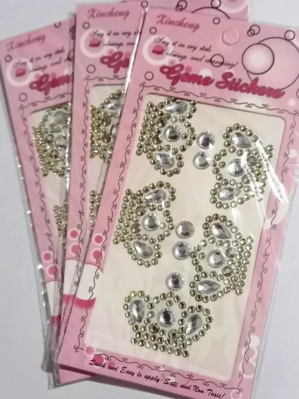 Cartela de Adesivo Coroa Prata - 3 Cartelas