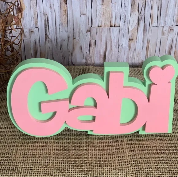 Decoração de Quarto Infantil - Sobreposição Nome em mdf