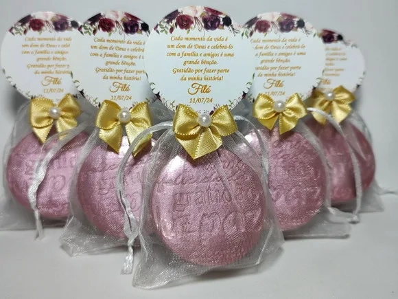 Lembrancinha de Aniversário: Sabonete Desejos de Gratidão P