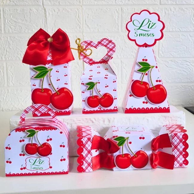 Kit Personalizado Cerejinha Xadrez 3D Arquivo Digital