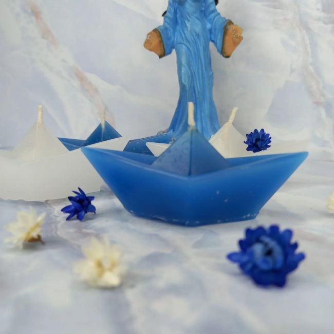 10 unidades Vela Aromática Barquinho de Papel - Lembrancinhas Iemanjá/ Marinheiro.