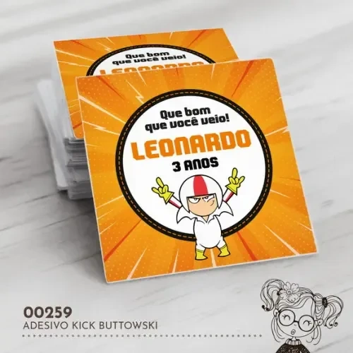 Adesivo Quadrado Kick Buttowski - 00259