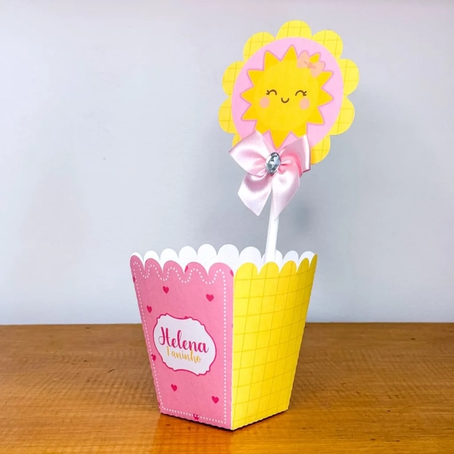 PEGUE E MONTE - Centro de Mesa RAIO DE SOL MENINA - Decoração de Festa | Lembrancinhas | Aniversário | Personalizados