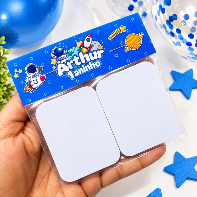 Jogo da Memória Astronauta Personalizado Para Lembrancinha de Festa Infantil Divertida