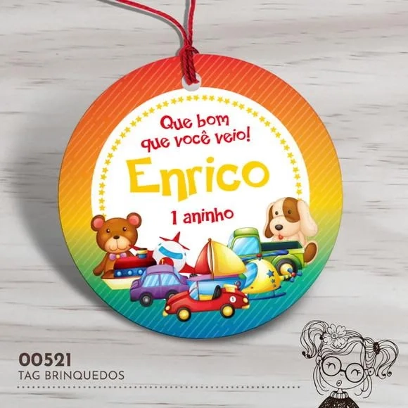 Tag Redonda Brinquedos - 00521