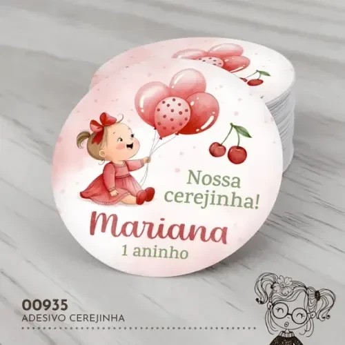 Adesivo Redondo Cerejinha - 00935