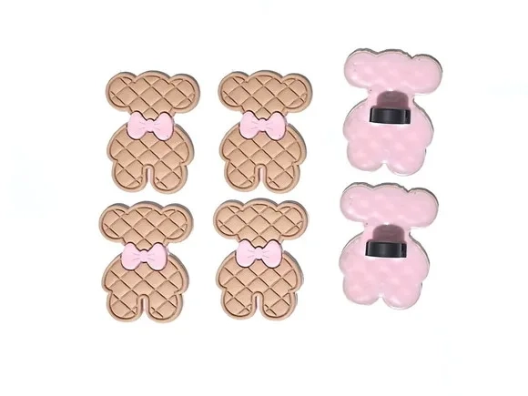 Ponteira P/lápis Urso Marrom Emborrachado Pacote C/6 Peças