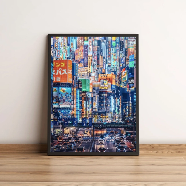 Quadro Paisagem Urbana Neon 133
