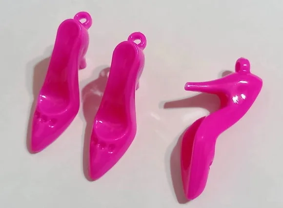 Pingente Sapatinho Rosa Pink Acrílico 3,5cm-20 Unidades