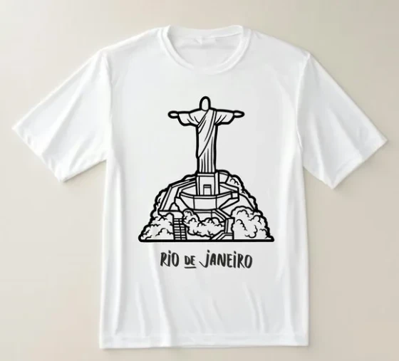Camiseta Cristo Redentor Rio de Janeiro Estilizada