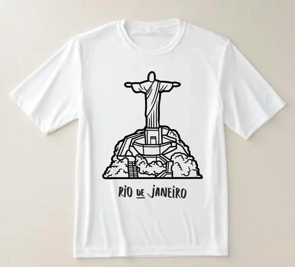Camiseta Cristo Redentor Rio de Janeiro Estilizada