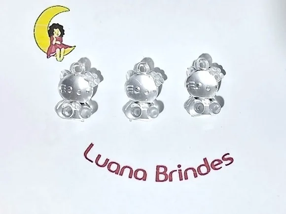 Pingente Hello Kitty Acrílico 2,5cm Pacote com 15 Unidades