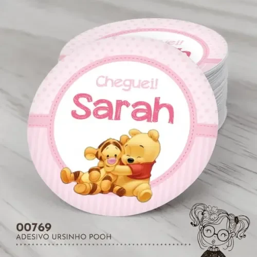 Adesivo Redondo Ursinho Pooh - 00769