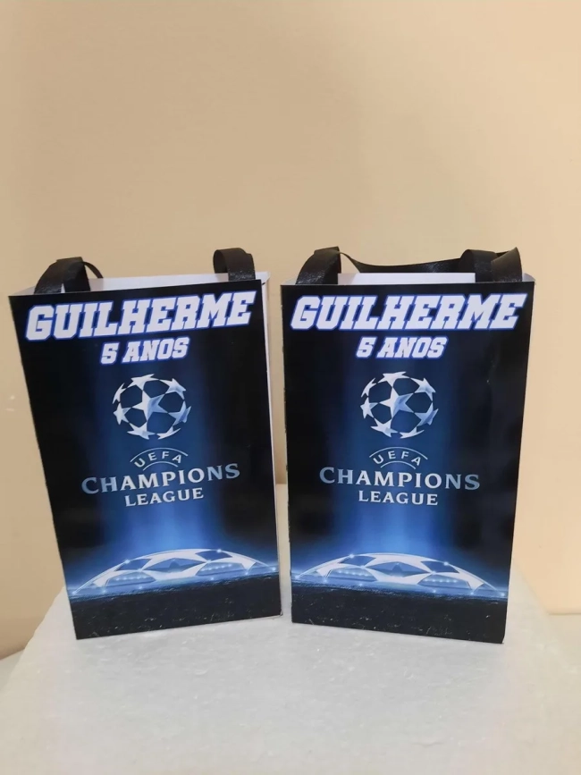 Sacolinhas Personalizadas Champions League para Lembrancinhas
