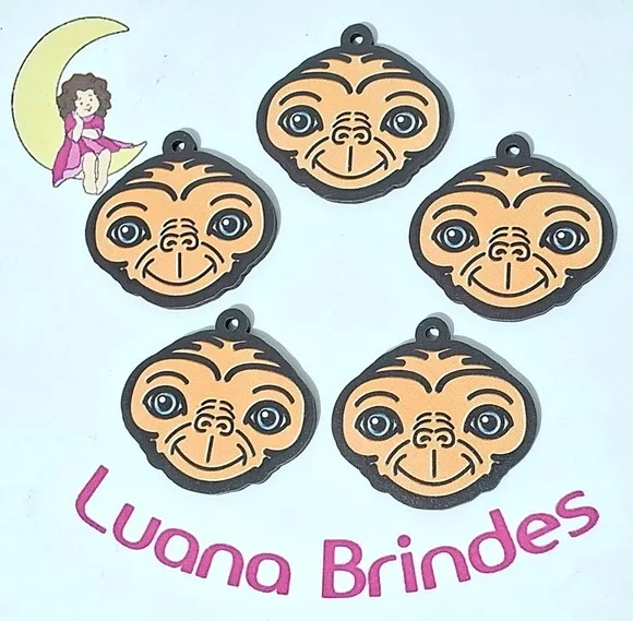 Pingente Et mdf Impresso 4cm Pacotes com 10 Unidades