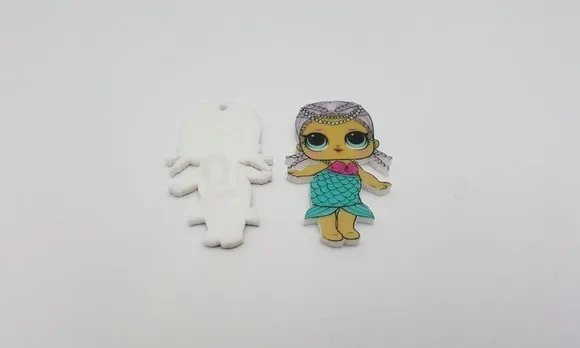 Pingente LOL Merbaby em Acrílico UV de 3,9cm