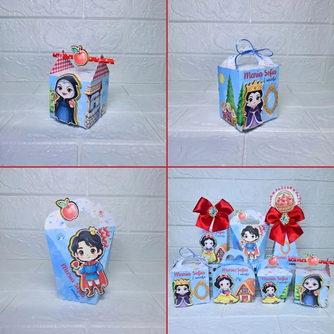 Kit Festa Luxo Personalizado (20 peças) - Branca de Neve (Fazemos todos os temas)