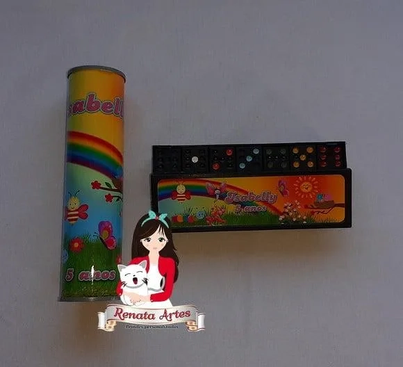Dominó + pega varetas personalizados jardim encantado