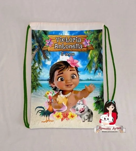 Mochilinha Personalizada Moana Baby