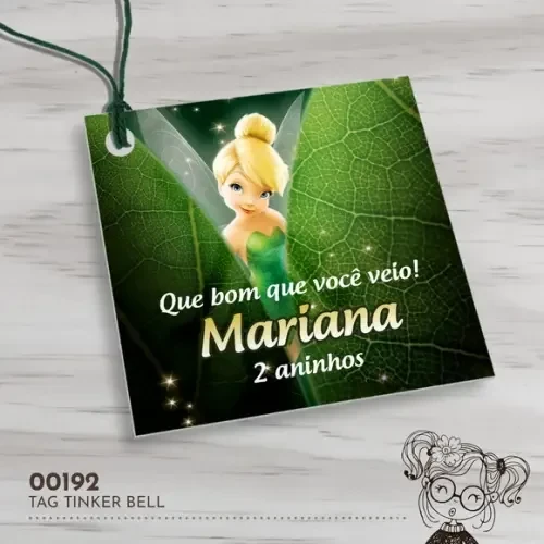 Tag Quadrada Tinker Bell - 00192