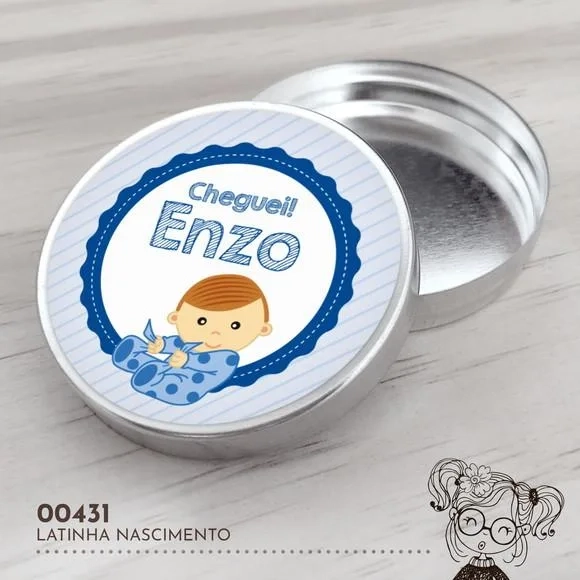 Latinha Adesivada Nascimento - 00431
