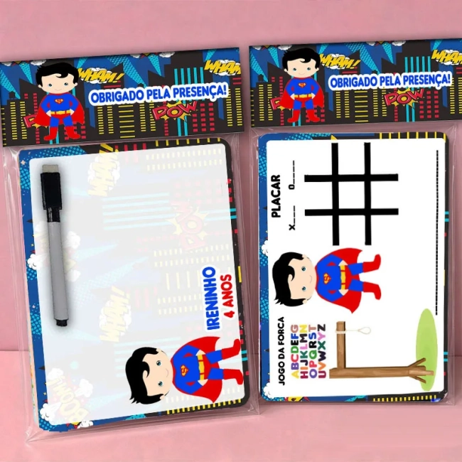 Lousa Magica Personalizada lembrancinhas Super Homem