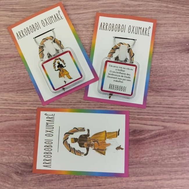 30 Unidades - Chaveiro Orixá Oxumarê Personalizado Lembrancinhas
