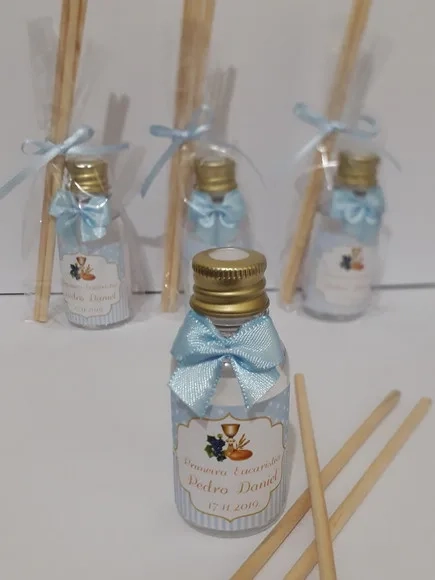 Lembrancinha Primeira Comunhão - aromatizador com sacola