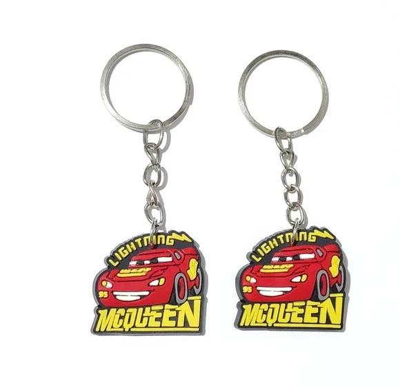 Chaveiro Relâmpago Mcqueen Emborrachado Pacote com 6 Unidade