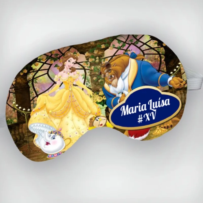 Mascara de Dormir personalizada da  Bela e a Fera