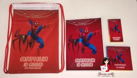 Kit Passatempo Personalizado na Mochila Homem Aranha