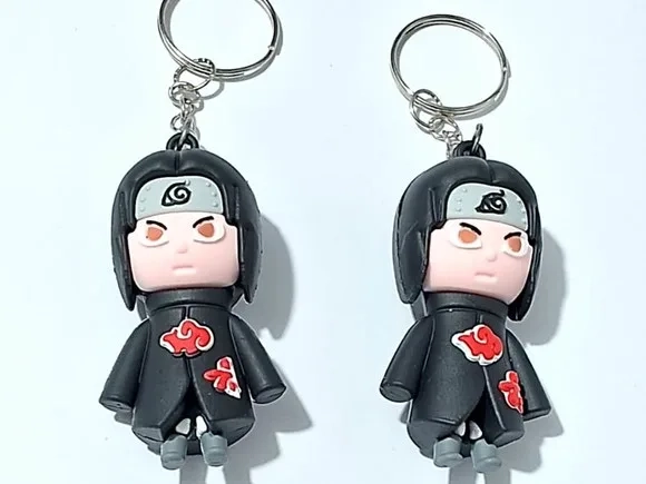 Chaveiro Anime Naruto 3d Emborrachado Pacote com 2 Unidades